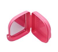 Yardenfun Orthodontic Mouth Guard Case with Mirror Denture Storage Container for Braces and Retainers Portable Denture Box for Home Travel Office 1PC Random Color