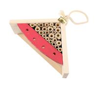 Yardenfun Outdoor Wooden Bee House with Smooth Surface Garden Cabin for Bees Butterflies and Bugs Insect Shelter Protecting Wings
