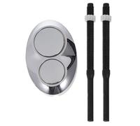 Yardenfun Oval Toilet Water Tank Push Button, Chrome-Plated Dual Flush Replacement for Traditional Cistern, Toilet Flush Valve Accessory for Wc Tank Maintenance Random Color Random Color