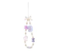 Yardenfun Pink Heart Bear Phone Charm Lanyard Beads Cute Anti-Lost Mobile Phone Strap for Teens and Boys and Girls Stylish Accessories for Daily Use