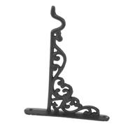 Yardenfun Planter Brackets Vintage Cast Iron Single Hook Wrought Iron Hanging Basket Pot Bracket for Plants Flower Pot Black