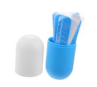 Yardenfun Plastic Tongue Depressors with Storage Cup Tongue Stirring Sticks for Medical Oral Care and Speech Training Portable and Organized Design for Travel and Professional Use