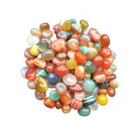 Yardenfun Polished Natural Irregular Rain Flower Stones Multi Color Tumbled Pebbles for Crafts Indoor Decor and Outdoor Landscaping Smooth Polished Colored Rocks for DIY Projects