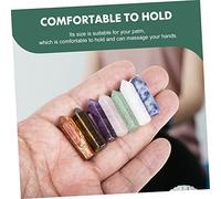 Yardenfun Portable Amethyst Crystal Pillars for Meditation and Yoga Compact Natural Chakra Stones for Stress Relief and Hexagonal Gemstones for Travel and Therapy