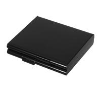 Yardenfun Portable Black Aluminum Cigarette Protective Cover Case for 20 Cigarettes, Lightweight and Easy to Carry with Anti-Crushing Design, for Tobacco Storage and Daily Use