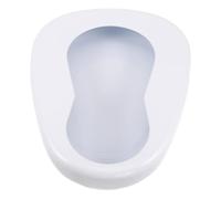 Yardenfun Portable Metal Bedpan for Elderly Men and Women Spill-Resistant Bedridden Patient Urinal with Versatile Fit and Easy-Clean Surface for Home and Hospital Elderly Care