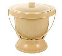 Yardenfun Portable Plastic Chamber Pot with Handle Non Slip Base Urine Pot for Elderly Pregnant Women Household Spittoon for Home Hospital School Use Random Color