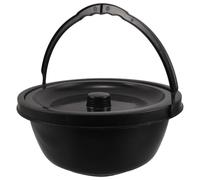 Yardenfun Portable Wheelchair Toilet Commode Bucket with Lid for Seniors Sturdy Bedside Potty for Disabled Adults Easy Installation High Strength Bed Pan for Home and Hospital Use