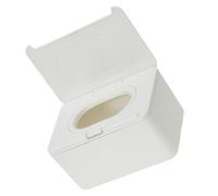 Yardenfun Portable Wipes Dispenser Box Refillable Wipe Case for Home Office Travel with Cover for Tissue Masks White
