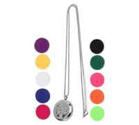 Yardenfun Practical Diffuser Necklace with Replaceable Cushion and Stainless Steel Felt Pad Elegant Tree Modeling Essential Oil Pendant Necklace Stylish Neck Decor Color