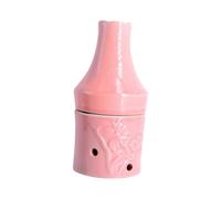 Yardenfun Practical Moxibustion Tool Pink Ceramic Face Moxibustion Pot High-Temperature Resistant Moxa Burner Box for Body Therapy and Circulation Improvement