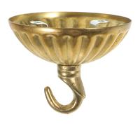 Yardenfun Pure Copper Pendant Light Hook with Open Ring, Ceiling Light Fixture Mounting Plate, Chandelier Canopy Cover Plate for Hanging Lamps and Crystal Lighting Accessories