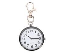 Yardenfun Quartz Movement Nurse Watch with Key Buckle Large Dial Pocket Watch for Medical Staff and Students Hanging Fob Clock Read Nursing Timepiece Black
