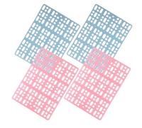 Yardenfun Rabbit Cage Mats Foot Pads 4pcs Plastic Square Clean Environment Pads for Guinea Pig and Cat Bathroom Use