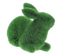 Yardenfun Realistic Flocked Easter Bunny Figurine Rabbit Decor for Home Garden Holiday Display Lifelike Rabbit Ornament for Easter Celebration and Gift Giving