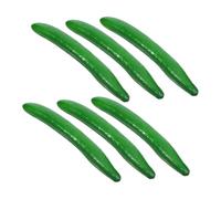Yardenfun Realistic Simulation Cucumber Model Fake Vegetable Prop and Enlightenment Made of Foam 6pcs for Kitchen Decor and Store Cabinet Display