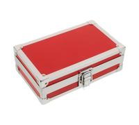 Yardenfun Red Aluminum Alloy Toolbox with Flip Latch and Ergonomic Handle, Multifunctional Storage Case for Equipment and Hairdressing Tools, Compact Structure for Gifting and Celebrations