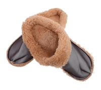Yardenfun Removable Warm Clogs Liner Plush Fleece, Washable Brown Short Winter Shoe Inserts Size 40-41, Cozy Breathable Inner Soles for Cold Weather Foot Warmers