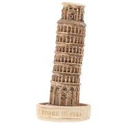 Yardenfun Resin Leaning Tower of Pisa Model Architecture Ornament for Home Decor Stable Mini Building Statue Unique Micro-landscape Prop Gift for Desktop Display