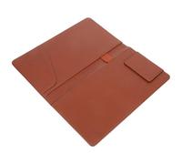 Yardenfun Restaurant Menu Holder Brown Magnetic Receipt Card Organizer for Waitress Server Book with Versatile Menu Compatibility PU Wallet for Table Service and Coupon Management