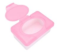 Yardenfun Reusable Pink Wipes Dispenser Box with Cover Plastic Wet Wipe Holder for Bathroom and Diaper Bag Multipurpose Travel Container for Tissue Mask Storage and Desktop Organization