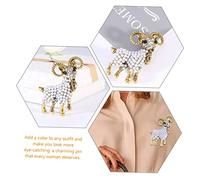 Yardenfun Rhinestone Sheep Brooch Pin with Pearls Aesthetic Animal Lapel Pin for Women Elegant Jewelry Accessory for Coats Bags and Sweaters for Loved Ones