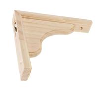 Yardenfun Rustic Wooden Shelving Bracket Triangle Shape for Cabinet and Kitchen, Versatile Mounting and Wear Resistant Wood Shelf Support Screws Included, Decorative Floating Shelf Holder