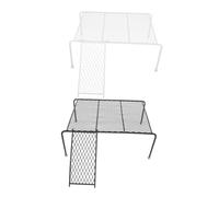 Yardenfun Rutin Chicken Platform with Ladder Farmhouse Rack Hollow-out Chicken Cage Stand for Small Pets Climbing and Feeding Supply Black and White Large