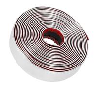 Yardenfun Self-Adhesive Silver PVC Decorative Wall Molding Strip 3cm Wide, Flexible Peel and Stick Corner Trim for Living Room and Bedroom, Waterproof 5m Roll Edge Caulk Strip