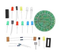 Yardenfun Self-assembly Sound Activated Rotating LED Light Kit for DIY Science Projects Build Electronic Water Flowing Light with Microphone Sensor and Smooth Rotation for Soldering Practice