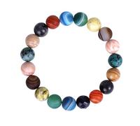 Yardenfun Semi Precious Stones Solar System Bracelet Women Natural Gemstone Bangle Planet Bangle