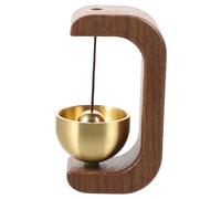 Yardenfun Shopkeeper Bell Chime for Door Opening Wooden Doorbell Decorative Design Black Spade Style for Home and Office Use