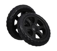 Yardenfun Shopping Cart Rubber Wheels Replacement Heavy Duty Plate Swivel Casters for Utility Cart and Stroller, Sturdy Black Snowflake Design Suitable for Grocery and Outdoor Use, 2pcs