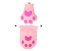 Yardenfun Silicone Cat Paw Ice Bag Pink Reusable Summer Cooling Ice Pouch for Hot Cold Therapy Portable for Fever Relief and Travel