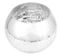 Yardenfun Silver Glass Vase Round Electroplated Table Centrepiece for Flower Arranging Modern Home Decor Dining Table