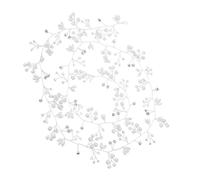 Yardenfun Silver Pearl Bridal Hair Vine Headpiece Lightweight Elegant Wedding Hairband for Brides Bridesmaids Flower Party Accessories