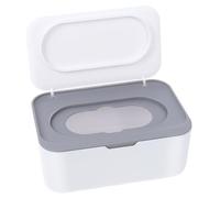 Yardenfun Skid Large Capacity Tissue Box Holder with Non Slip Base PP Material Home Tissue Case for Kitchen and Desktop Decor Retro Elegant Gray Cover for Hotel and Household Use