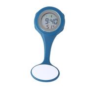 Yardenfun Sky-Blue LCD Digital Display Nurse Pocket Watch Electric Hanging Fob for Medical Staff Practical Uniform Accessory