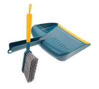 Yardenfun Small Hand Broom and Dustpan Set for Tabletop Cleaning Compact Kitchen Sweeping Tools with Slender Flexible Bristles Space Saving Hanging Design Suitable for Home and Office Use