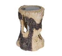Yardenfun Solar Powered Stump Lawn Light Outdoor Garden Pathway Lamp with Realistic Tree Trunk Design, Solar Outdoor Lights for Yard and Patio Landscape Lighting