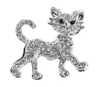 Yardenfun Sparkling Rhinestone Cat Brooch for Women Cute Whimsical Lapel Pin Adorable Kitten Design Stylish Accessories for for Any Occasion