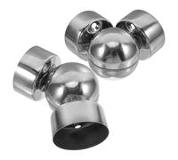 Yardenfun Stainless Steel Handrail Caps for Stairs, Round Railing Post Caps Base, Indoor Handrail Fittings End Covers for Staircase Banisters