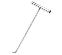 Yardenfun Stainless Steel Manhole Cover Lifting Hook 38Cm T-Shape Heavy Duty Manhole Hook for Sewer and Roll Up Door Lifter Tool Industrial