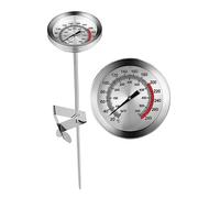 Yardenfun Stainless Steel Probe Thermometer for Cooking Bbq Meat and Fried Chicken Oil Temperature Gauge with Smooth Rounded Tip for Kitchen and Air Fryer Use