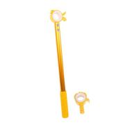 Yardenfun Telescopic Window Opener Pole with Ergonomic Grip for Awning and Standard Windows Easy Push Pull Draw Rod Tool for Home Office Classroom Golden