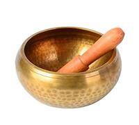 Yardenfun Tibetan Meditation Singing Bowl Manual Tapping Craft with Stick Engraved Design High Resonance for Yoga Stress Relief and Mindfulness Meditation