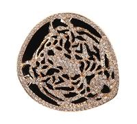 Yardenfun Tiger Head Shaped Rhinestone Brooch Pin for Women Stylish Lapel Pin for Clothing Scarves Hats Elegant Accessory for Daily Wear and Special Occasions