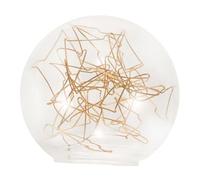 Yardenfun Transparent Glass Globe Lampshade with Gold Wire Line Single-Mouth Ceiling Pendant Lamp Cover Replacement Lamp Shade for Chandelier Lighting Fixtures
