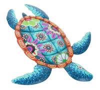 Yardenfun Turtle Wall Art Wall Sculpture Garden Home Settings Unique Blue Iron Solid Material Not Fade Compact Design Ironwork One-of-a-kind