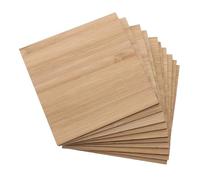 Yardenfun Unfinished Pieces Bamboo Strips for Crafting Beige 10Pcs Irregular Shape 9cm for Handicrafts